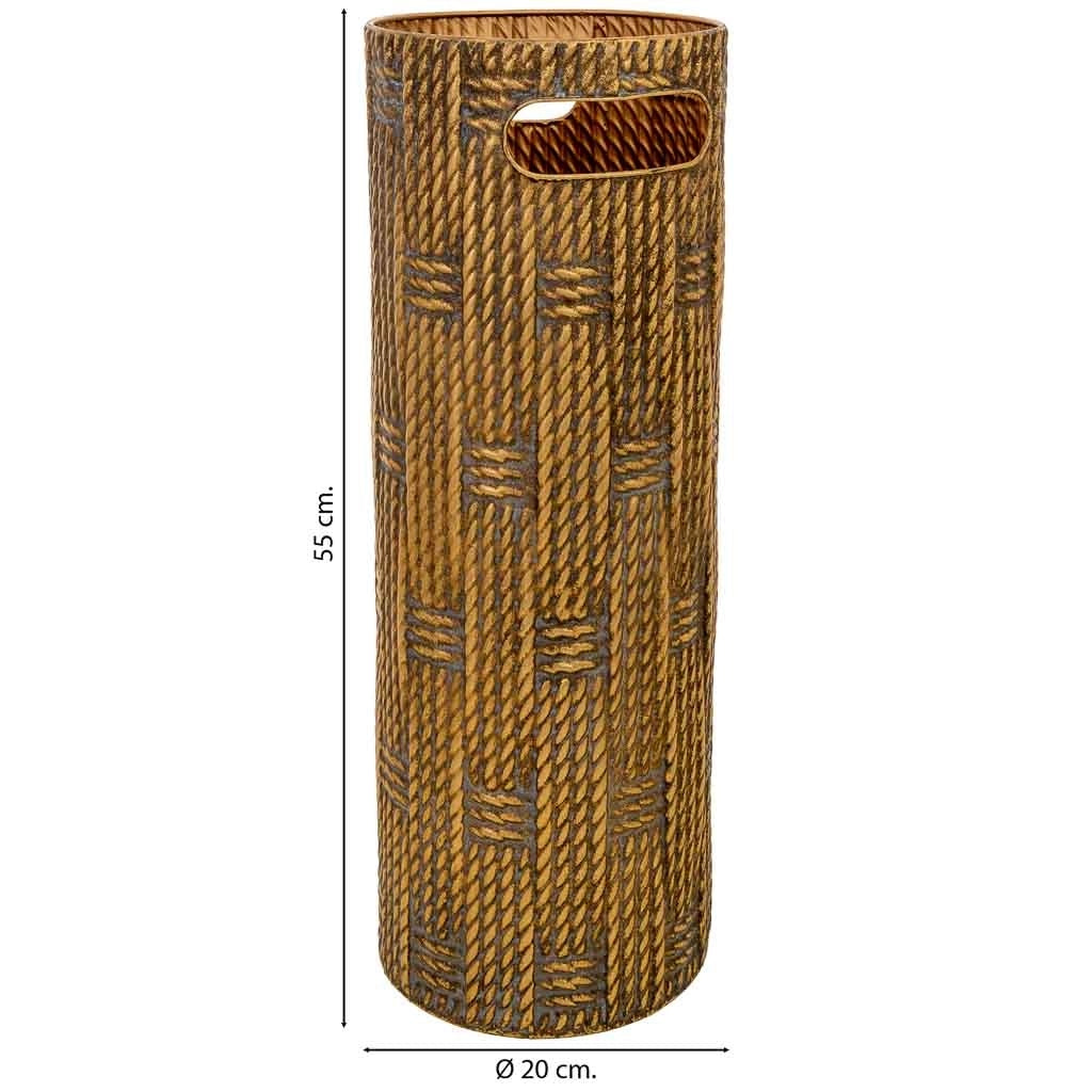Portaombrelli metallo dorato 20x20x55h cm
