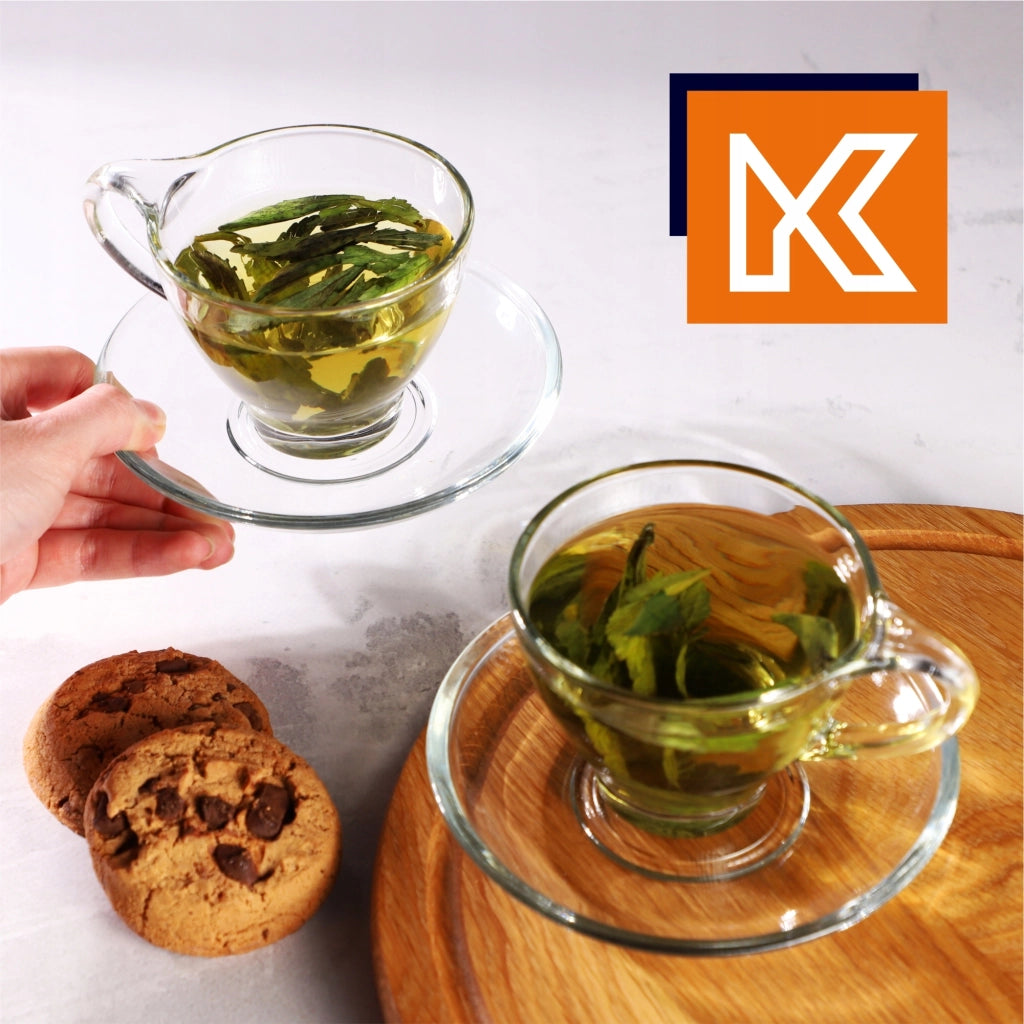 Set di 2 tazze e piattini da caffè/tè KADAX da 200 ml.