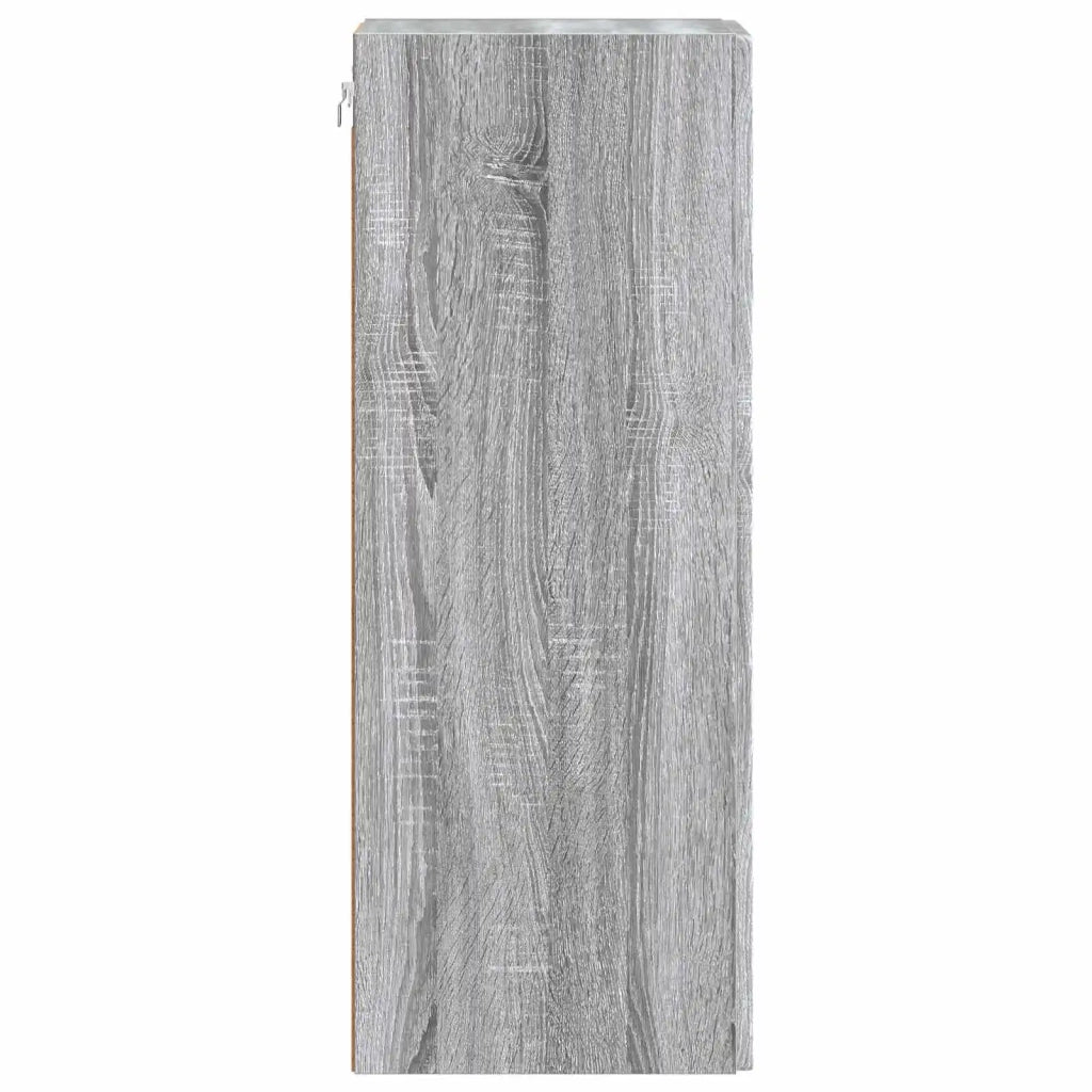 Mobiletto a muro Sonoma grigio 33 x 34,5 x 90 cm 897911