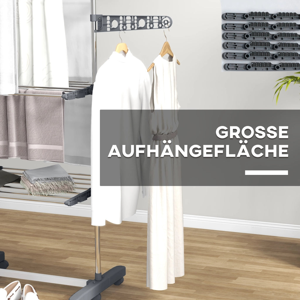 STENDIBIANCHERIA Mobile Pieghevole 79x27 cm Acciaio Grigio