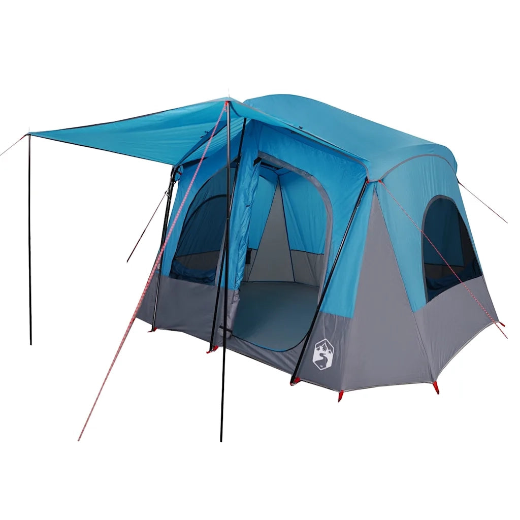 Tenda da Campeggio a Cabina per 5 Persone-Tenda per Escursionismo Blu Impermeabile