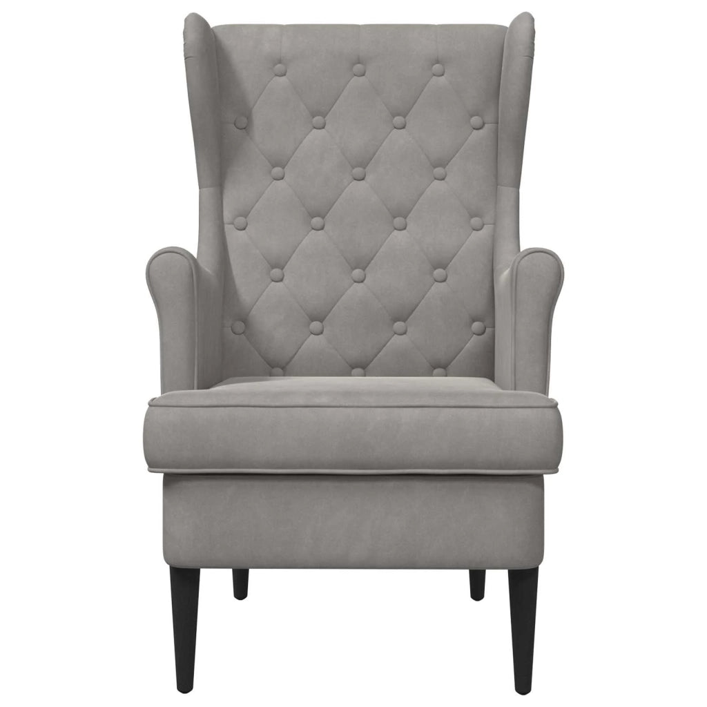 Poltrona | Sedia Relax Grigio Chiaro Velluto