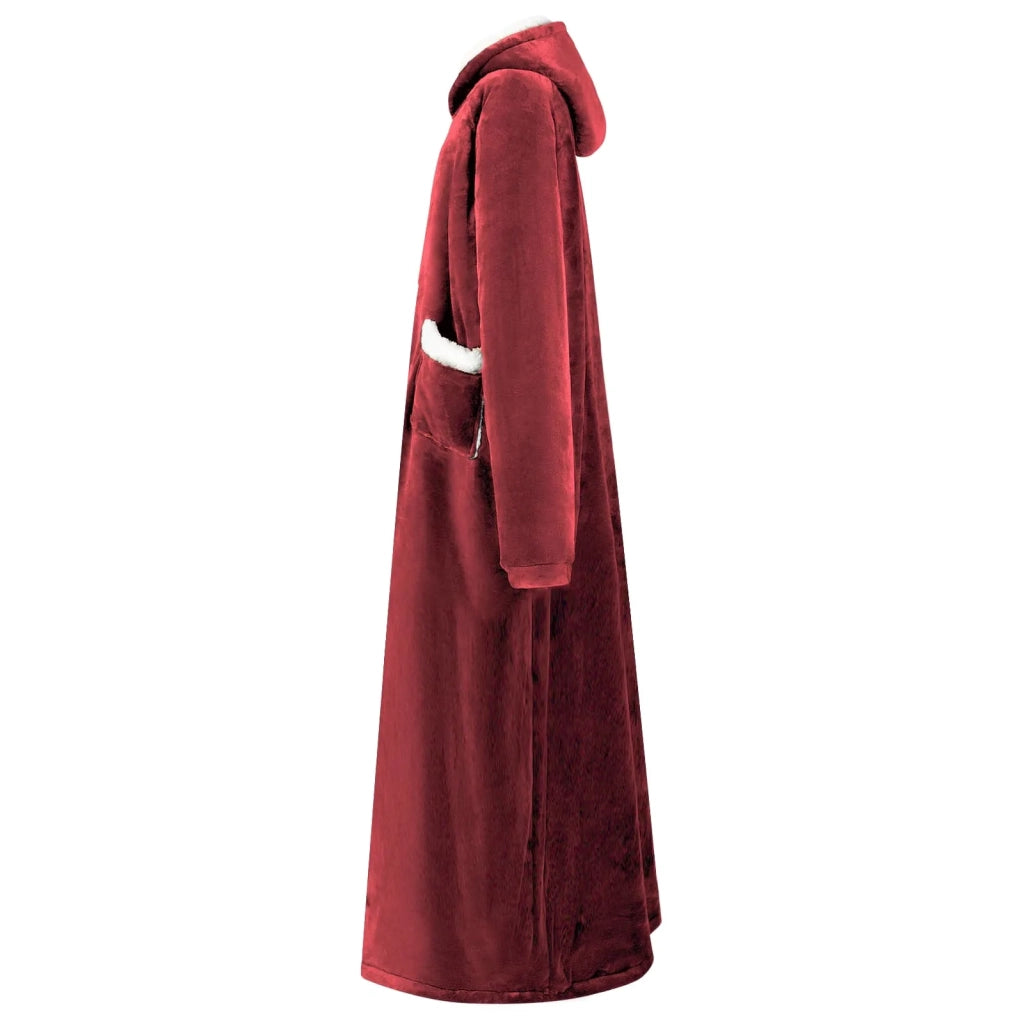 Felpa coperta Rosso Bordeaux M Pile e Flanella CFW1227662