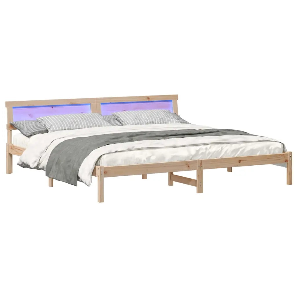 Letto matrimoniale | Letto per adulti | Struttura del letto Marrone 180 x 200 cm Pino massello