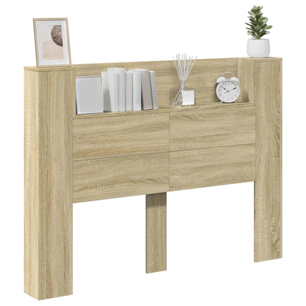 Testata con Mobile e LED Sonoma 140 x 16,5 x 103,5 cm 8006539