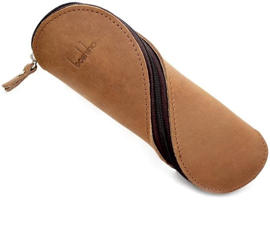 Etui in pelle autentica per matite (marrone)