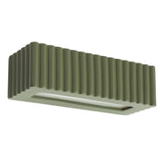 Lampada da parete in ceramica RIGATA verde oliva
