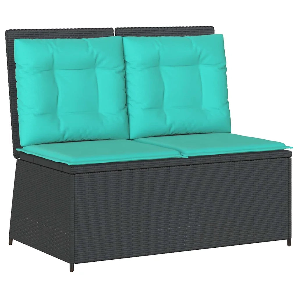 Panchina da giardino Nero polyrattan 3394475