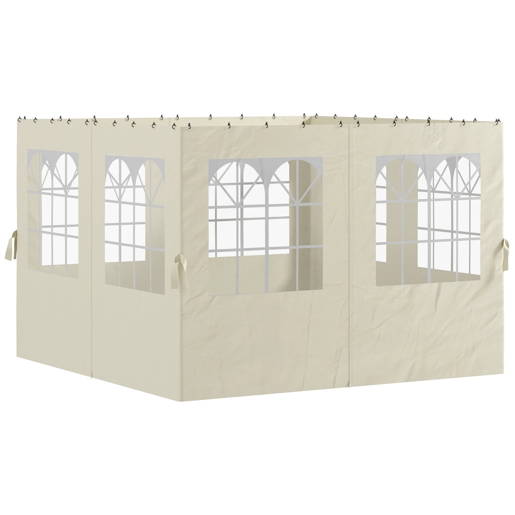 Pergola 3x3 m con Finestre e Tende Regolabili ¨C Minimal ¨C Beige