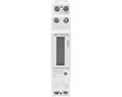 Metros digitale LCD per rail DIN per consumo elettrico con misura di corrente 5-25A e tensione 220V.