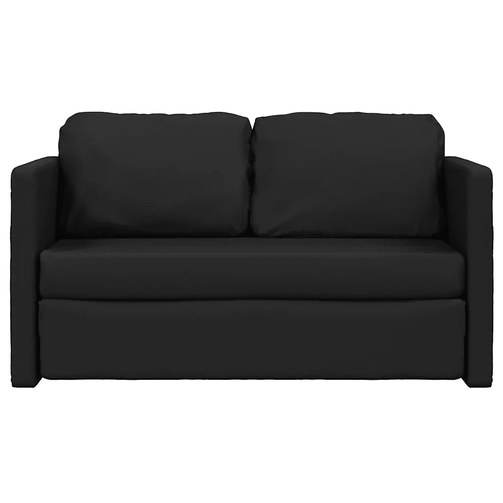 Divano Letto da Terra 2 in 1 Nero 112x174x55 cm Similpelle 353973