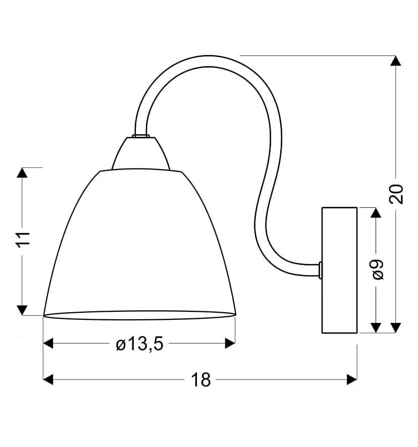 Applique Candellux ELF cromata vetro bianco E14 20cm