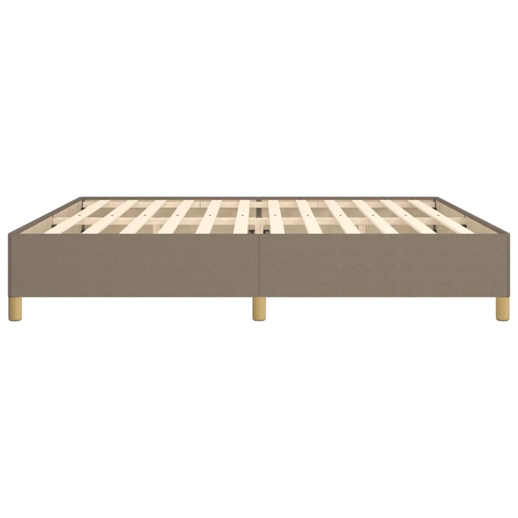Letto matrimoniale | Letto per adulti | Giroletto senza Materasso Tortora 200x200 cm in Tessuto
