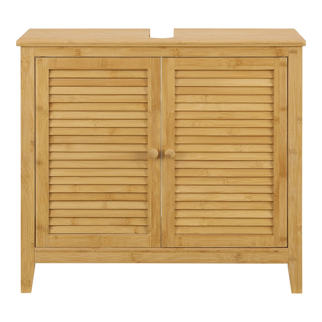 Mobile sottolavello con 2 ante 60 x 67 x 30 cm bambù 03_0007738