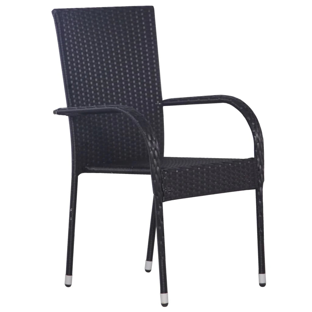 Set da pranzo da giardino mobili da esterno 5 pezzi nero 02_0013890