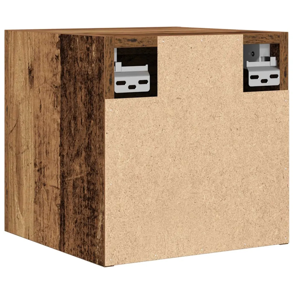 Mobili Porta TV a Parete 2pz Legno Antico 30,5x30x30 cm 856413
