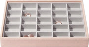 Cassetto per gioielli in blush classico medio - Strato di finitura - Scatola di conservazione per accessori glamour