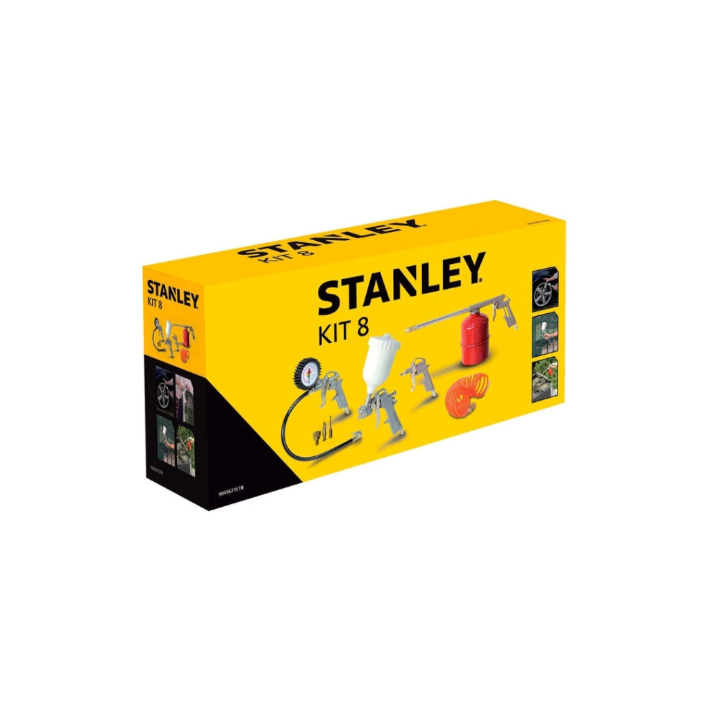 KIT ACCESSORI 8 PEZZI PER COMPRESSORE STANLEY B&D 9045671STN