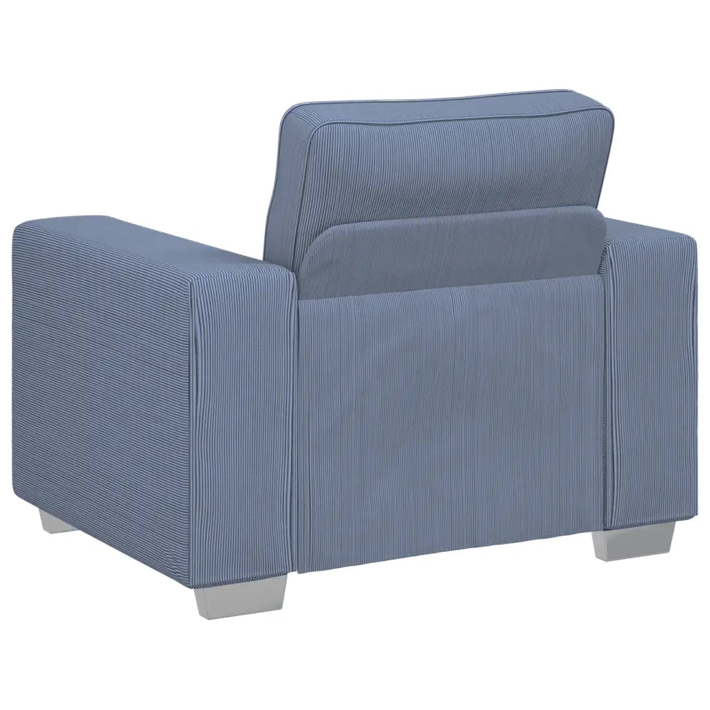 Divano Sedia Blu 100x77x82 cm Tessuto di velluto a coste 4105189