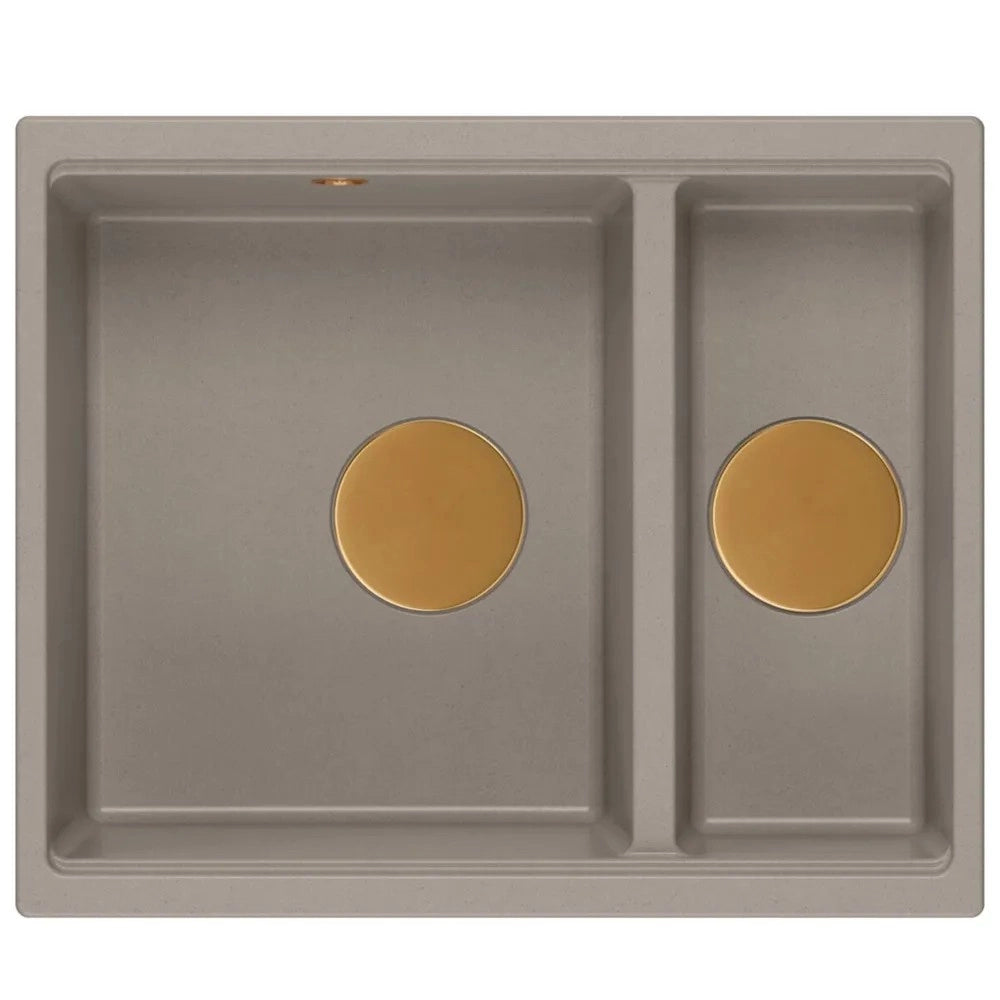 Lavello In Granito Logan 150 Beige Tappo oro