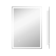 Specchio da bagno, specchio a parete con LED e interruttore touch, bianco