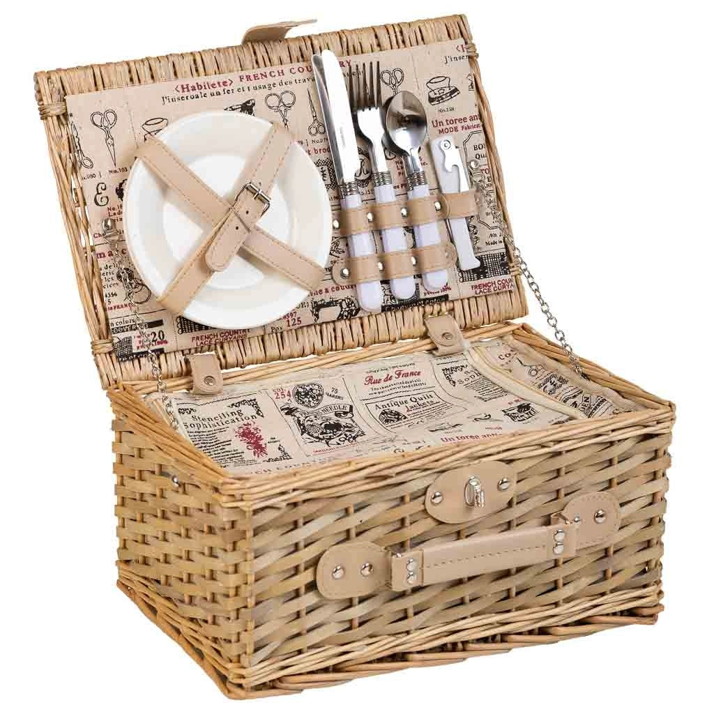 Cesto pic-nic marrone 38x26x19h