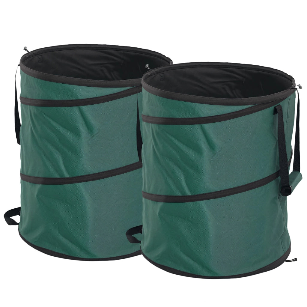 Sacco da giardino 2x160L ¨C Xylo ¨C Impermeabile verde con maniglie per foglie e rifiuti