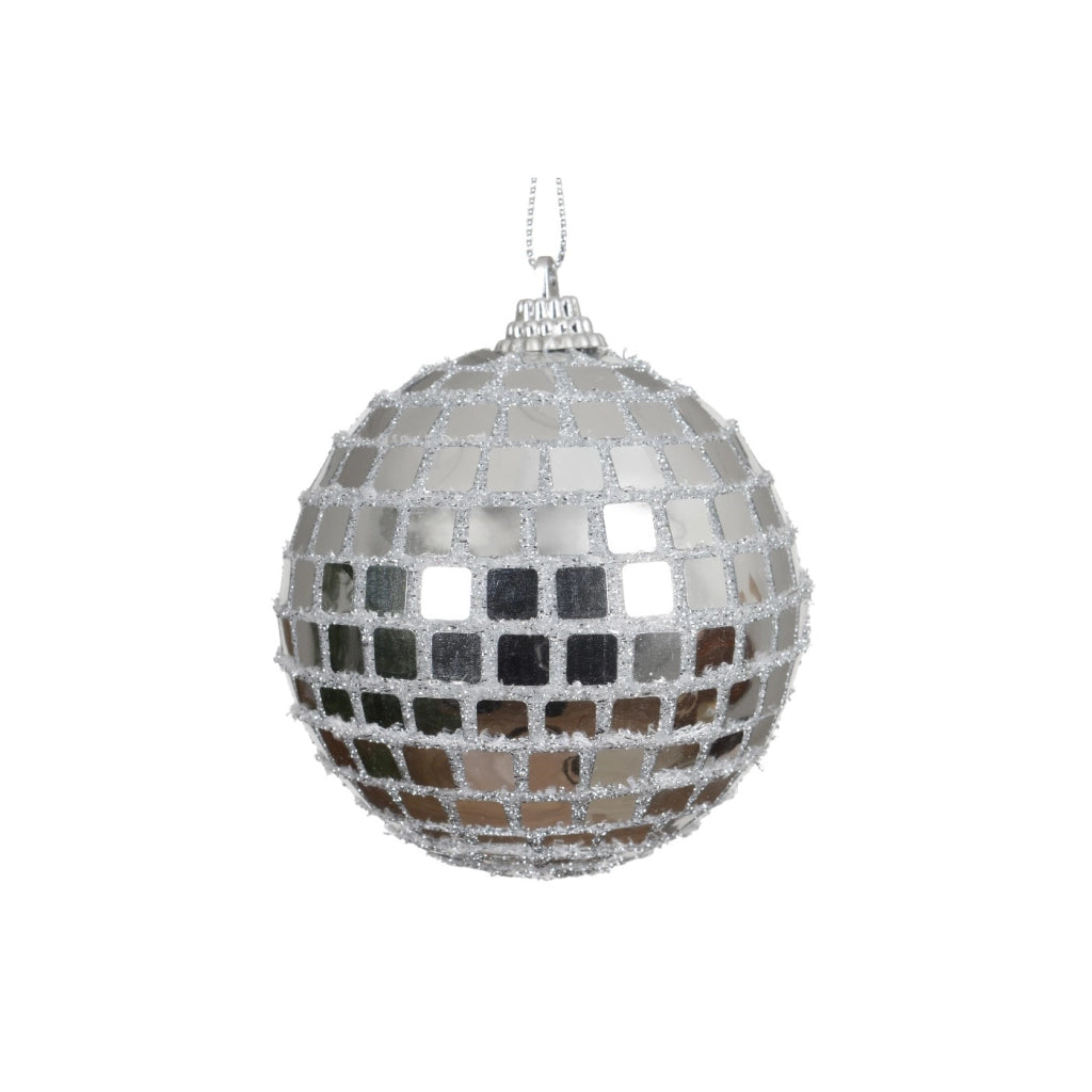 Pallina in foam tessuto argento d10cm