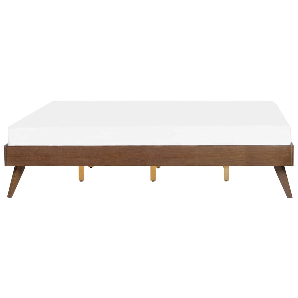 Letto 160 x 200 cm in frassino scuro 180 x 200 cm con rete a doghe