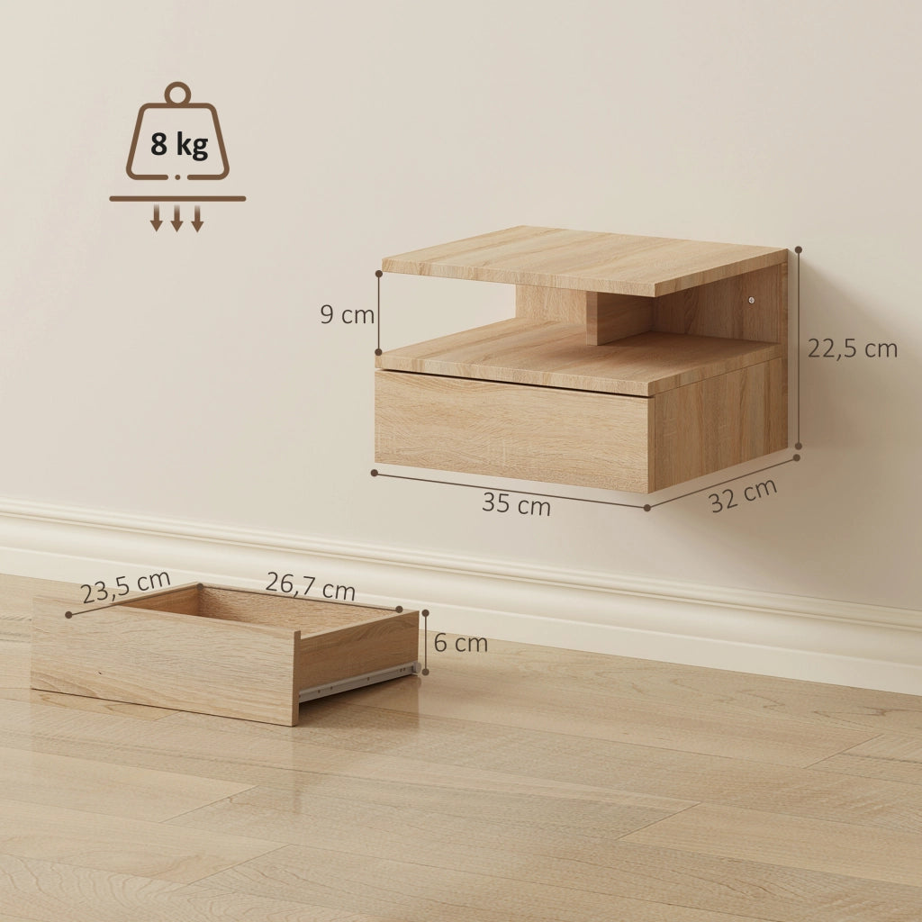Comodini a Sospensione con Cassetto ¨C zephmum ¨C 35x32x22,5 cm Robe