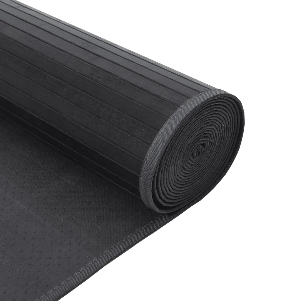 Tappeto Rettangolare Grigio 60x200 cm in Bambù 376838