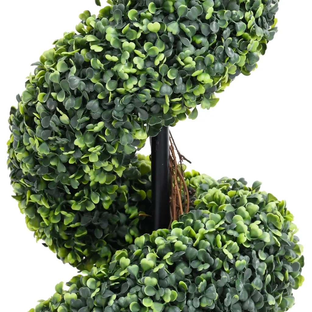 Pianta di Bosso Artificiale a Spirale con Vaso Verde 117 cm CFW4688390