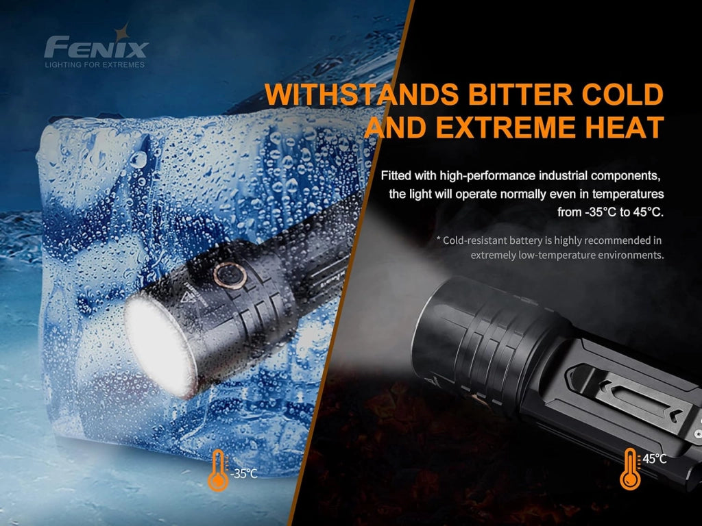 Torcia LED Fenix ricaricabile LR35 10000 Lumen 500 metri