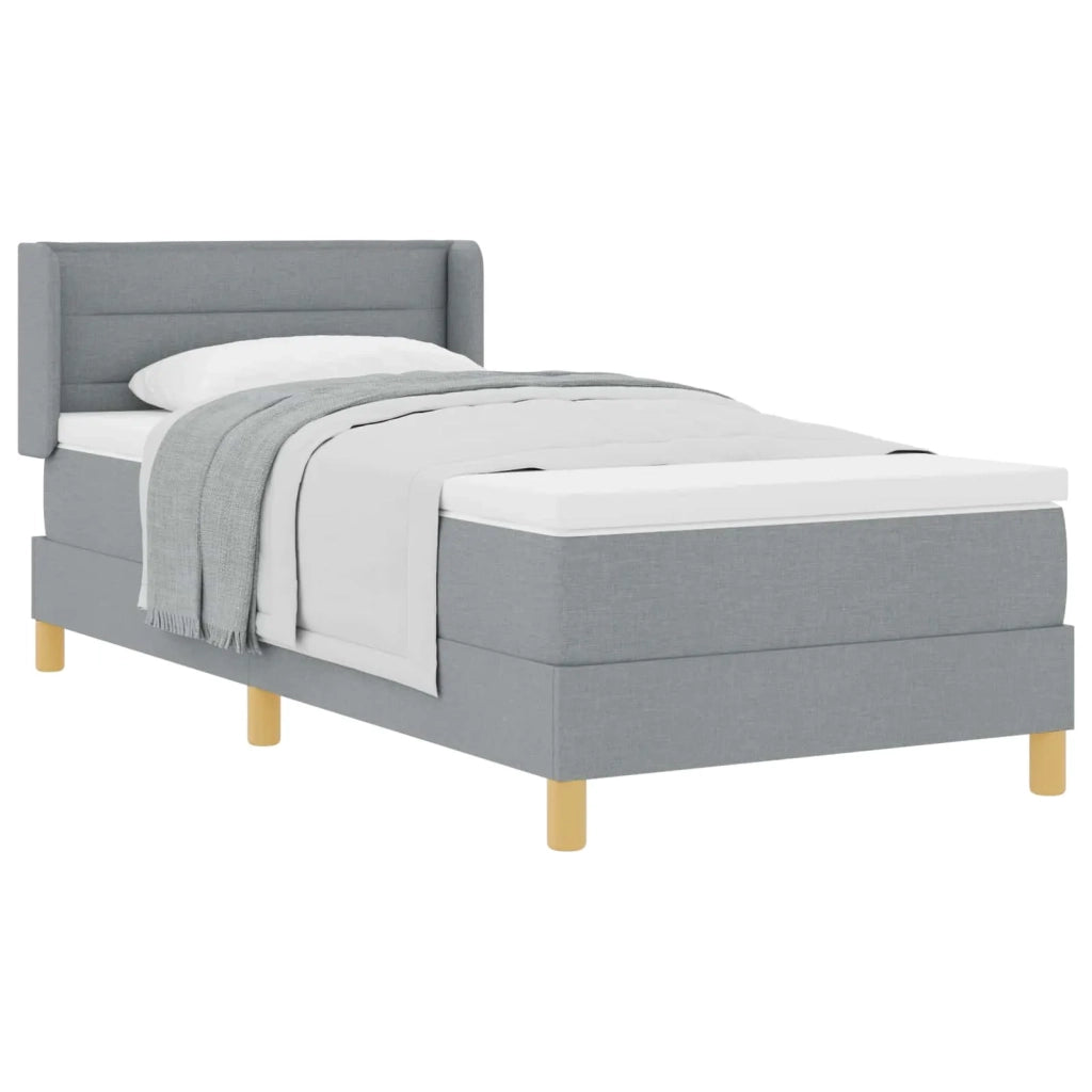 Letto a molle con materasso Grigio chiaro 200 x 80 cm Tessuto 3341195