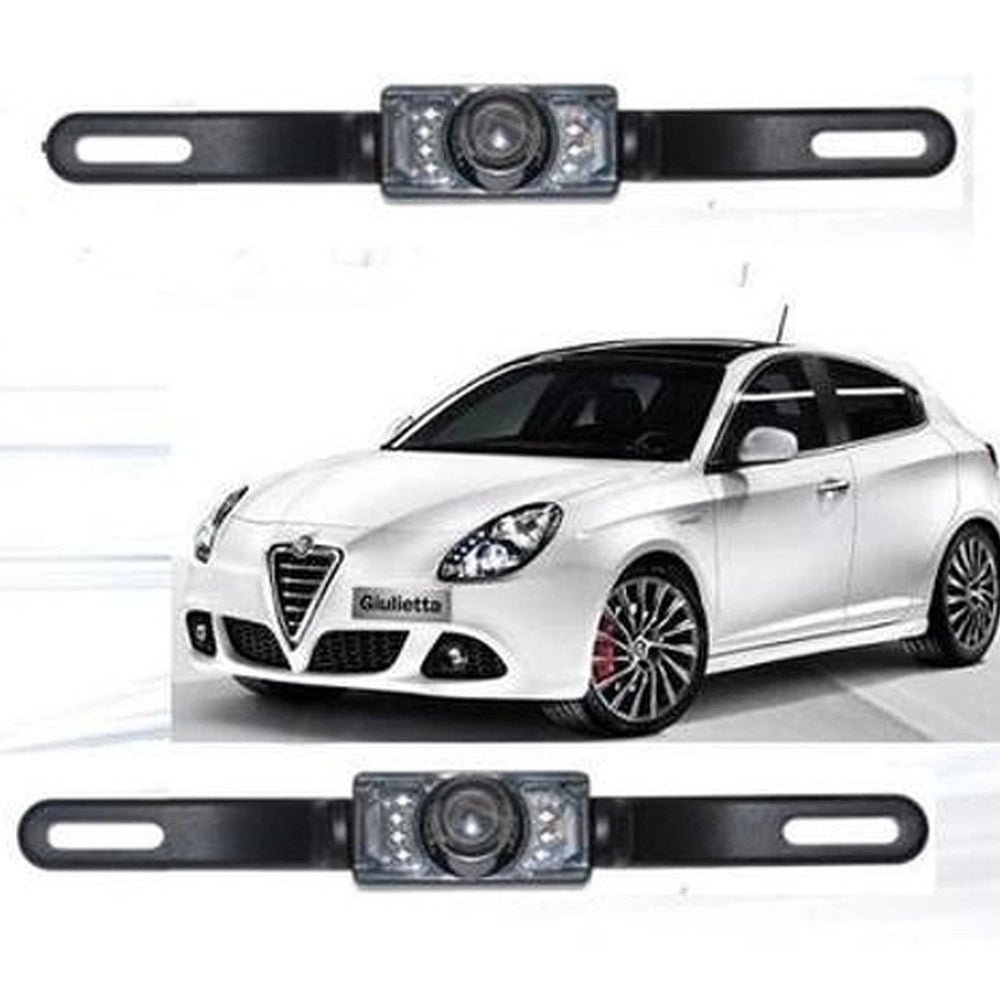 Trade Shop - Telecamera Retromarcia Retrocamera Auto Camper 7 Led Con Filo Colori -