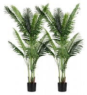 Set 2 Piante Artificiali con Vaso Ø 110x160 cm Kenzia in Plastica
