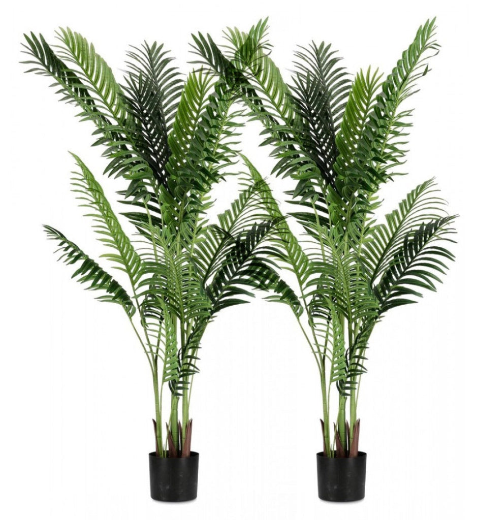 Set 2 Piante Artificiali con Vaso Ø 110x160 cm Kenzia in Plastica