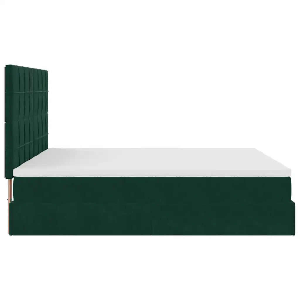 Struttura Letto Pouf con Materassi 180x200 cm Velluto 3314624