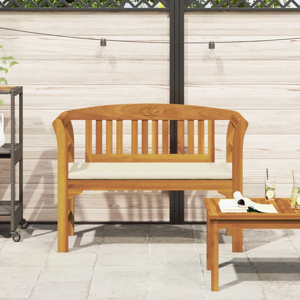 Panchina Rosa con cuscino Naturale 114 x 46 x 82,5 cm