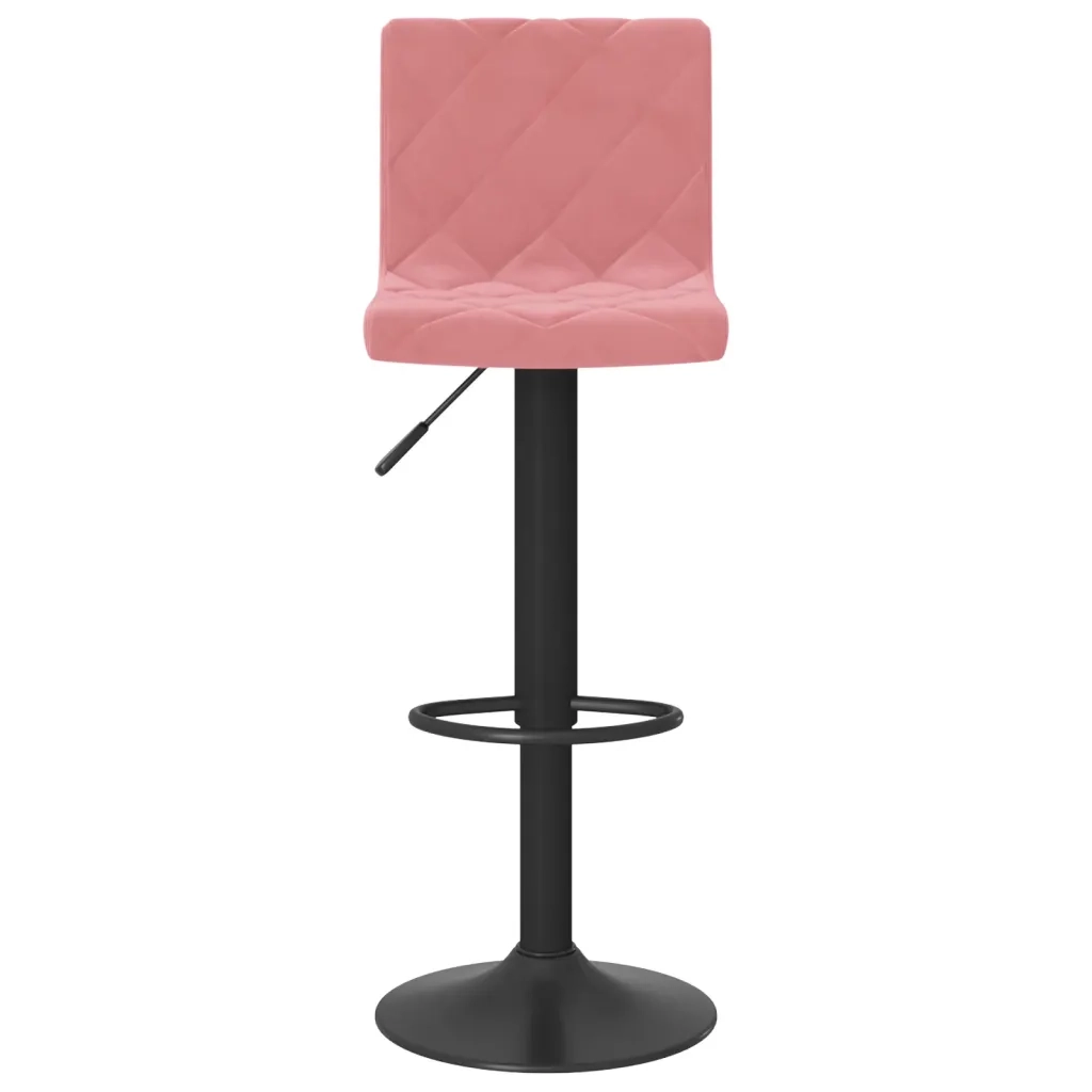 Sgabelli da Bar 2 pz Rosa in Velluto 333736