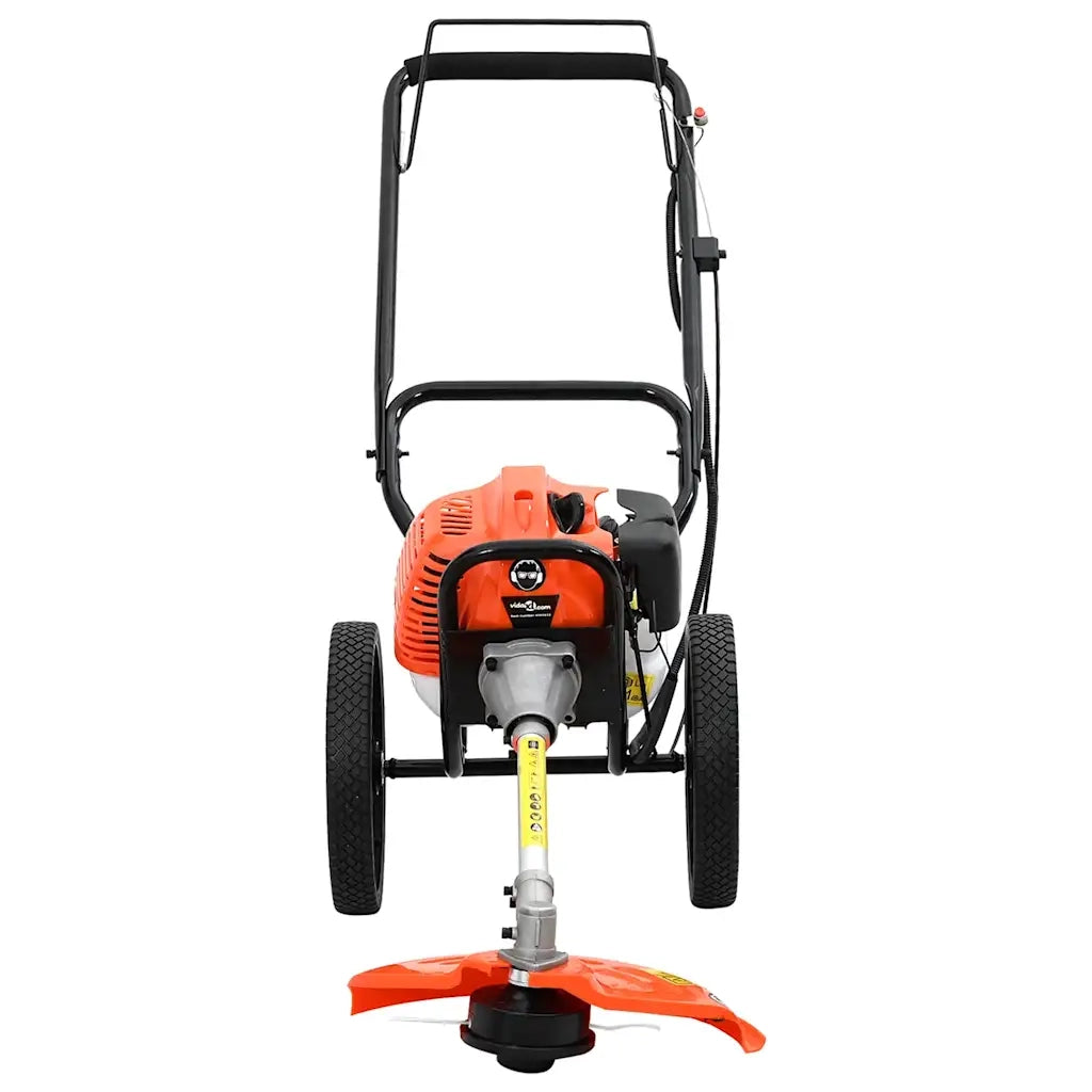 vidaXL Decespugliatore con Ruote Arancione 52 cc 1,45 kW