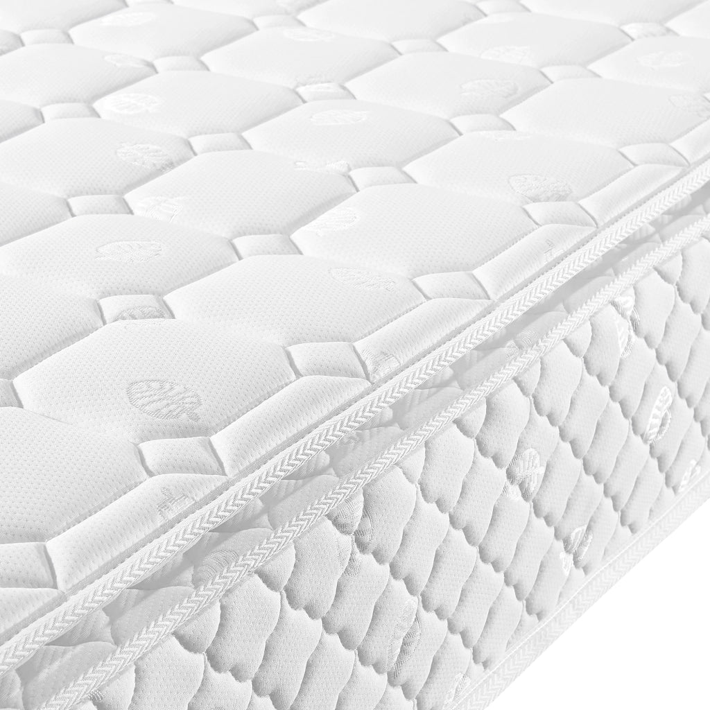 Letto imbottito 140x200 grigio con LED (con materasso) - Xylo