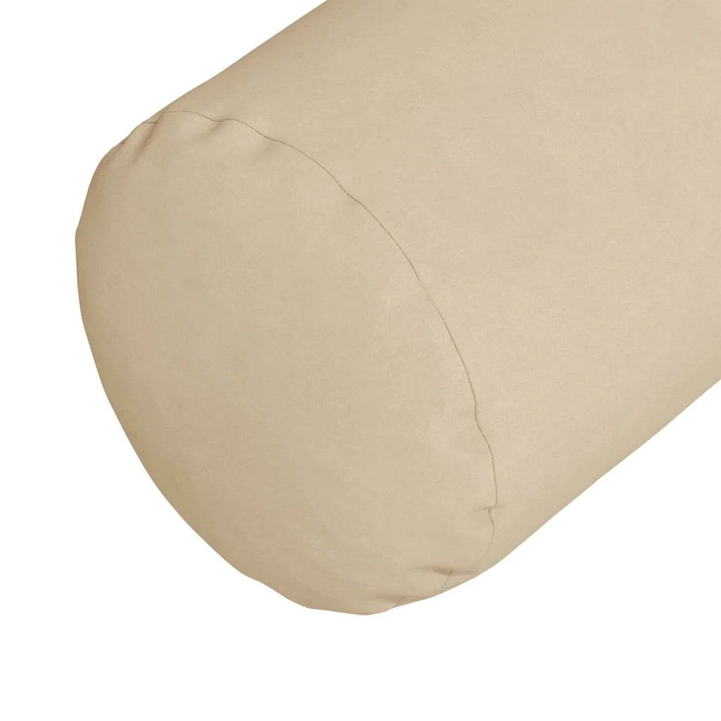 Cuscini a rullo 2 pcs Crema Ø 15 x 40 cm Tessuto in Microfibra 42014301