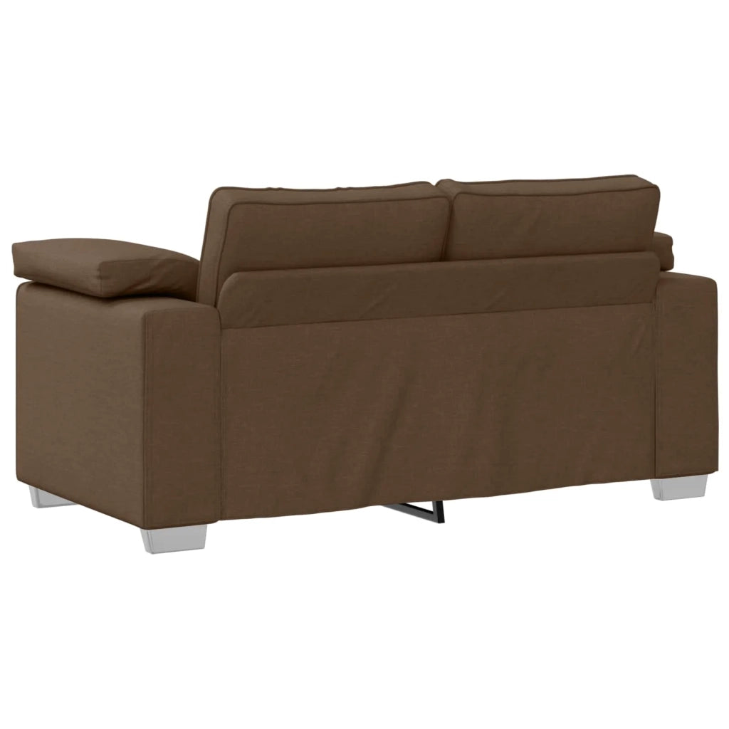 Divano 3 pcs Marrone 219 x 80 x 82 cm Tessuto misto lino 3324662