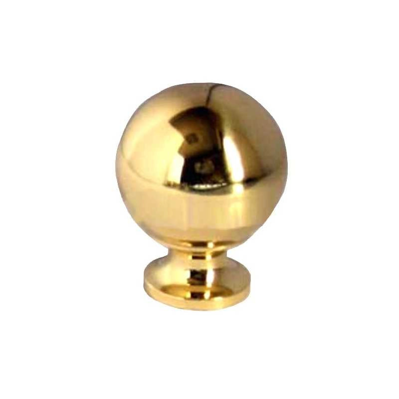 Pomolo Sfera Ottone Lucido mm 18