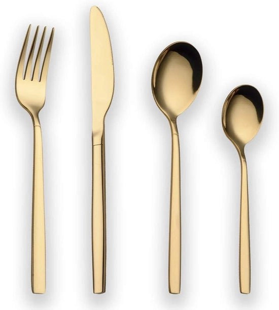 Set di posate in acciaio inossidabile stabile, 24 pezzi