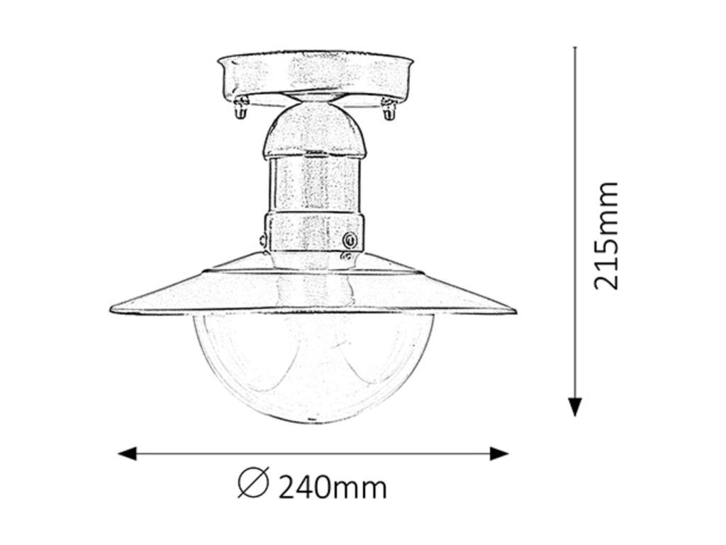 Plafoniera Rabalux Oslo E27 cromata satinata IP44