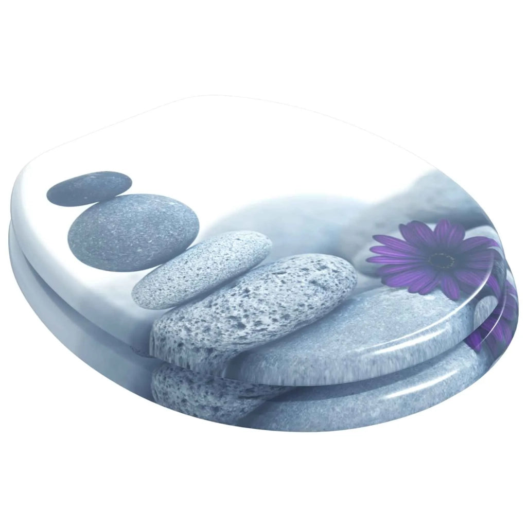 Sedile per toilette con chiusura morbida Grigio 44 x 38 cm 42027203