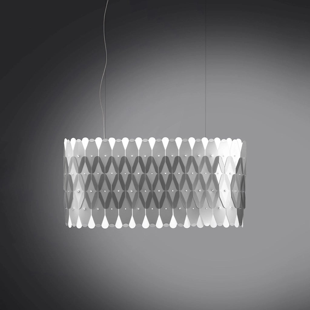 Lampadario Moderno Amanda Polilux ® Argento E Metallo Cromo 6 Luci E27