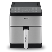 Friggitrice ad aria 8L 1800W con 12 programmi, doppia resistenza e controllo touch temperatura 80-200°C - Sogo